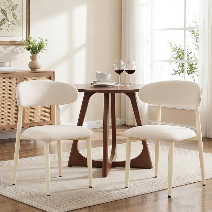 UVV Dining Chairs Set of 8, Metal Kitchen Chairs - Image 3