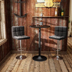 Homall Bar Stools Modern PU Leather Adjustable Swivel Barstools, Armless - Image 7
