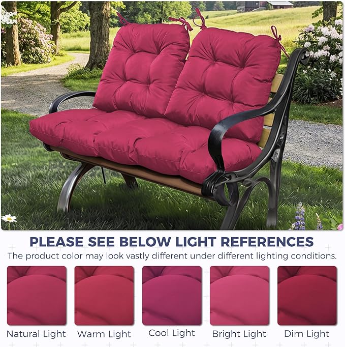 Wicker Chair Cushions of 3 Pieces, Waterproof Cushions - Image 5