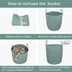 XUANGUO Cotton Rope Laundry Basket Hamper - Image 6