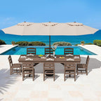 SERWALL 9 Piece Outdoor Dining Set - Image 9
