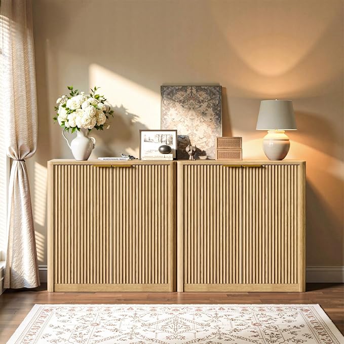 Evermagin 31.5" Oak Buffet Cabinet - Image 3