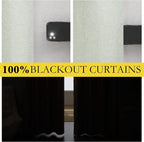 NICETOWN 100% Absolutely Blackout Linen Curtains - Image 2