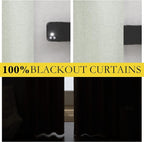 NICETOWN Extra Long Linen 100% Blackout Curtains 120" Length 2 Panels Set - Image 2