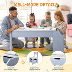 5-in-1 Kids Art Table and Chairs, Wood Toddler Table and Chair Set - Image 8