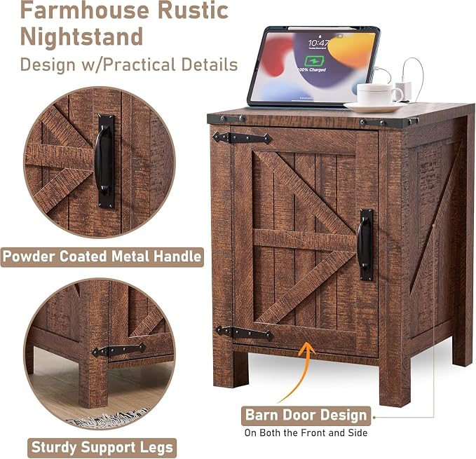 OKD Farmhouse Nightstand Set of 2 - Image 5
