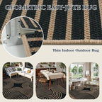 Lahome Modern Geometric Easy Jute Rug, 6x9 Area Rugs - Image 4