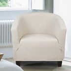 SearchI Waterproof Club Chair Slipcover Stretch Barrel Chair Covers Jacquard - Image 8