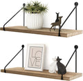 Afuly Floating Wall Shelves Rustic Wall Mounted Hanging Shelf Farmhouse Wall by Afuly