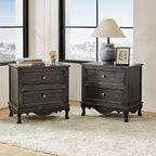 HULALA HOME Solid Wood End Tables Set of 2 by HULALAHOME