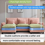 Oprisen 120" Modular Sectional Sofa, Comfy Cloud Couch Sectional Sofa - Image 3
