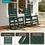 SERWALL Outdoor Rocking Chair, Oversized Rocking Chair - Image 9