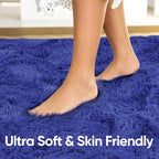 Noahas 4x6 Royal Blue Fluffy Soft Area Rug Non-Slip - Image 5