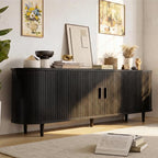 65" Mid Century Modern TV Stand, Wood TV Consoles - Image 7