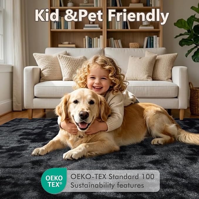 2x10 Tie-dye Dark Grey Runner Rug Washable Non-Slip - Image 8