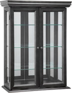 Design Toscano Country Tuscan Hardwood Wall Curio Cabinet: Ebony Black Finish by DesignToscano