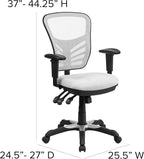 Flash Furniture Nicholas Mid-Back Swivel Office and Gaming Chair, Ergonomic - Image 3