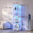 Glass Display Cabinet with Doors, Bookcase - Image 2