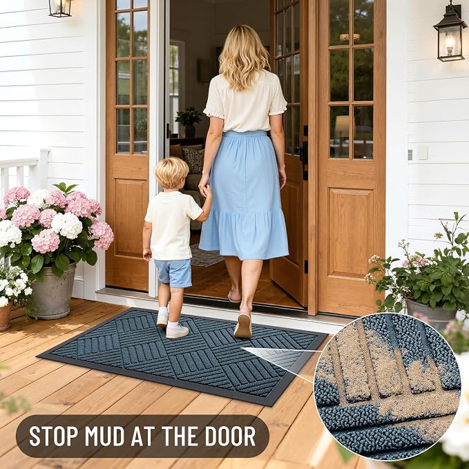 OLANLY Front Door Mat Outside Entrance 33x21, Waterproof Heavy-Duty Doormat | - Image 7