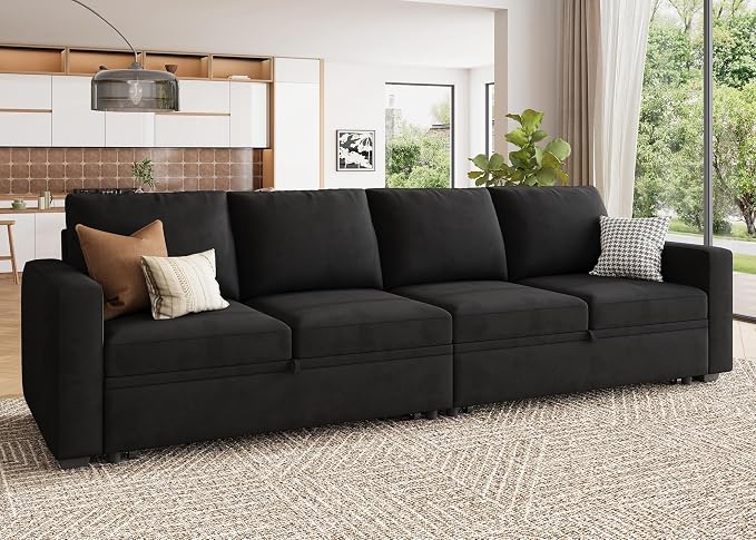 HONBAY Modular Sectional Sleeper Sofa Bed, - Image 6