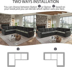118" L-Shaped Sleeper Couch Bed - Image 5