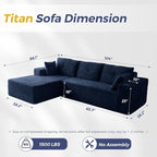 MAXYOYO 104" Modular Sectional Couch - Image 2