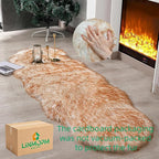 linmopm Faux Fur Sheepskin Rug, 2x6 ft Runner, High-Density Cushion, - Image 3