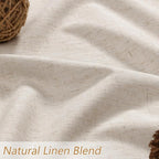 100% Blackout Linen Curtains 110 Inch Long by 52 Inch Wide 2 Panels Set - Image 3