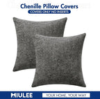 MIULEE Decorative Couch Throw Pillow Covers 20x20 Inch Dark Gray 2 Pack | - Image 7