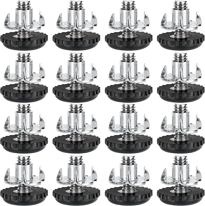 Stainless Steel Screw Furniture Leveling Feet 5/16-18 Screw in Threaded by Anwenk