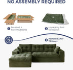 MAXYOYO 104" L Shaped Modular Sectional Sofa - Image 8
