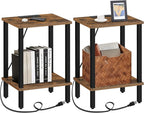 TUTOTAK End Table with Charging Station, Side Table with USB Ports and Outlets by ChoosetutotakFurnitureBuildYourCozyHome