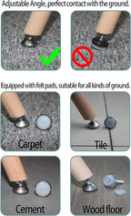 HUAYY Furniture Levelers Swivel Feet, Angle Height Adjustable, Heavy Duty - Image 4