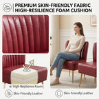 Modern Leather Accent Chair Single 1 Pack, Vintage Slipper Chair - Image 7