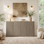 SICOTAS Buffet Cabinet with Storage Accent Sideboard with 4 Doors 66.3" Wide - Image 9