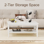ChooChoo White Coffee Table Classic X Design - Image 4