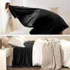 Bedsure GentleSoft Fleece Halloween Blankets Queen Size Black - Image 5