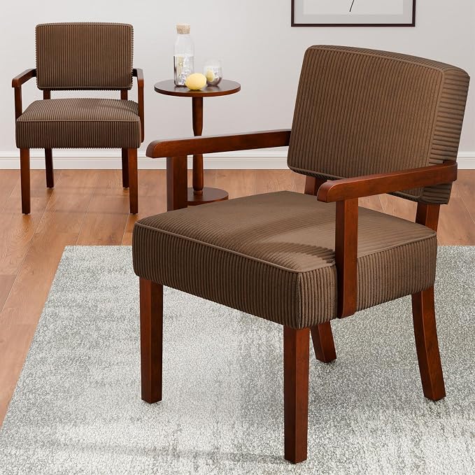 FAGAGA Corduroy Accent Chair Set of 2 by FAGAGA