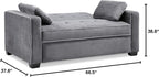 Serta Ainsley 66.5" Convertible Sleeper Loveseat, Full Size, Dreamcoil Comfort - Image 2