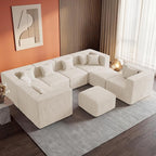 MONVANE Modular Sectional Sofa, Oversized 8 Seat Convertible U Shaped Couch - Image 2
