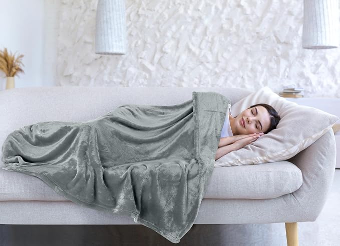 Utopia Bedding Soft Fleece Bed Blanket Queen Size Ash Grey | Microfiber Plush - Image 8