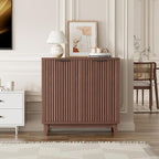 Fluted Cabinet with Storage, 2 Doors Sideboard Buffet, Mid Century Modern - Image 7