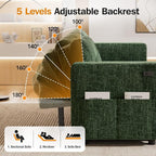 Sunny Heart 82" L Shaped Sectional Sleeper Sofa Bed - Image 6