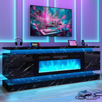 chartustriable 71IN LED TV Stands w/40 inch Fireplace Power Outlet by chartustriable