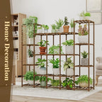 Bamworld Large Plant Shelf Indoor Plant Shelf Outdoor Tall Wood Plant Holder - Image 5