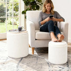 CAROLMADE Set of 2 Round Ottoman - Image 3