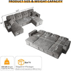 Modular Sectional Sleeper Sofa Bed, Couches - Image 3