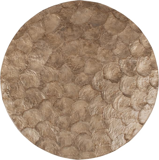 East at Main Capiz Shell Side Table – Tea Brown Accent Table, Small Decorative - Image 5