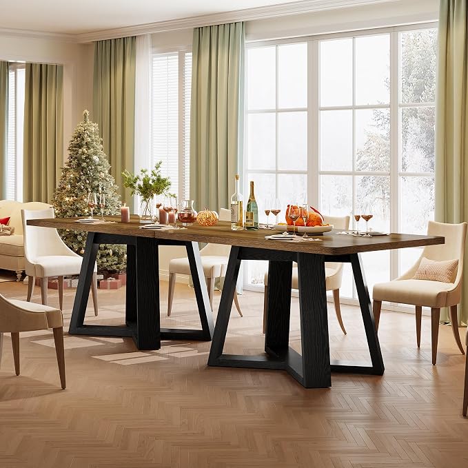 Tribesigns 47-Inch Dining Table Set of 2, Farmhouse Kitchen Table - Image 4