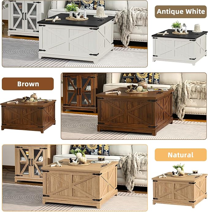 Joaxswe Farmhouse Coffee Table - Image 7